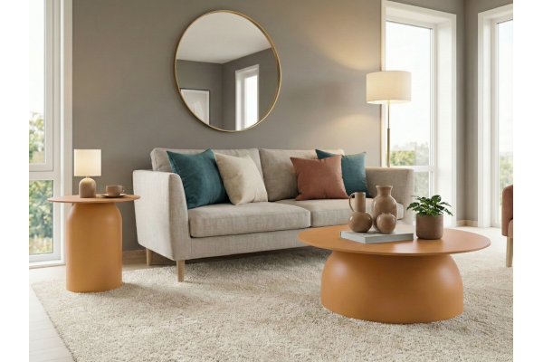 Kastra & Polaris Altın Beji Sehpa Seti