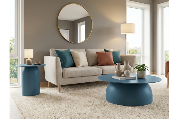 Kastra & Polaris Petrol Mavisi Sehpa Seti