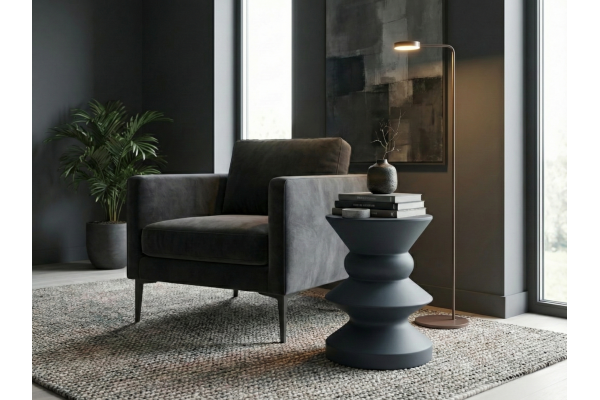 Askella Antrasit Gri Yan Sehpa